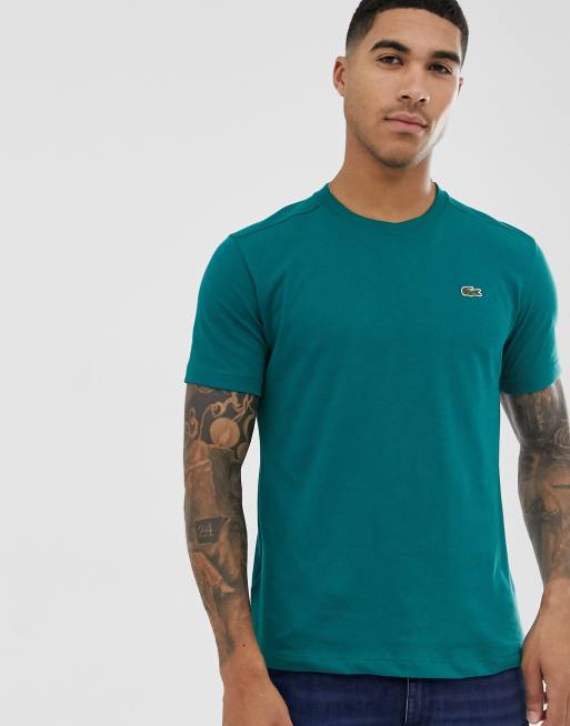 Lacoste T shirt met logo in groen