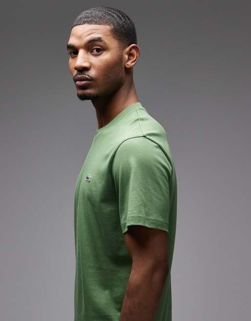 Lacoste - T-shirt met logo in groen, 4 van 5