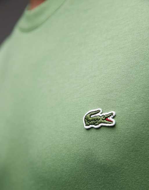 Lacoste - T-shirt met logo in groen, 5 van 5