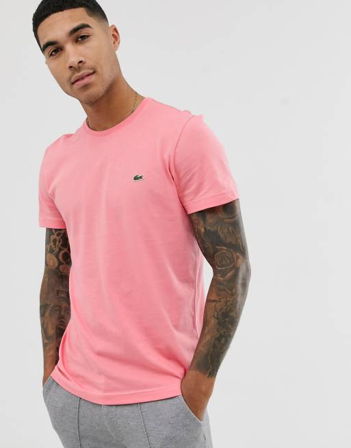 Lacoste T shirt met logo in roze