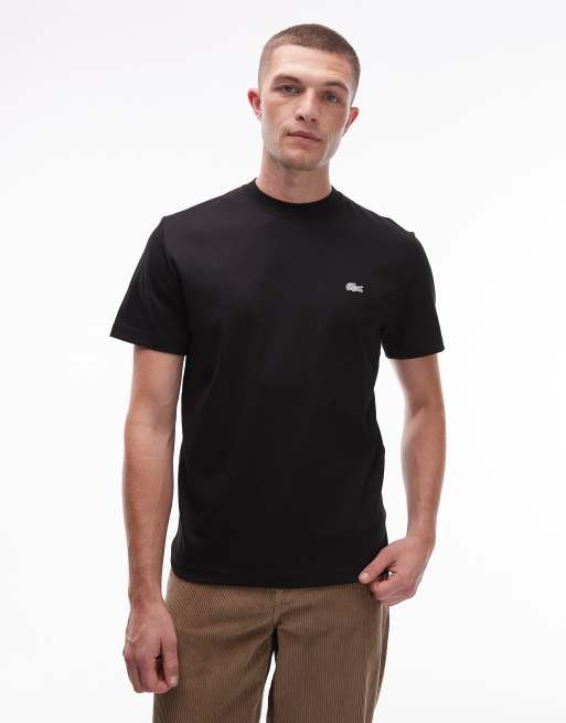 Lacoste - T-shirt met print op de rug in zwart, 3 van 5