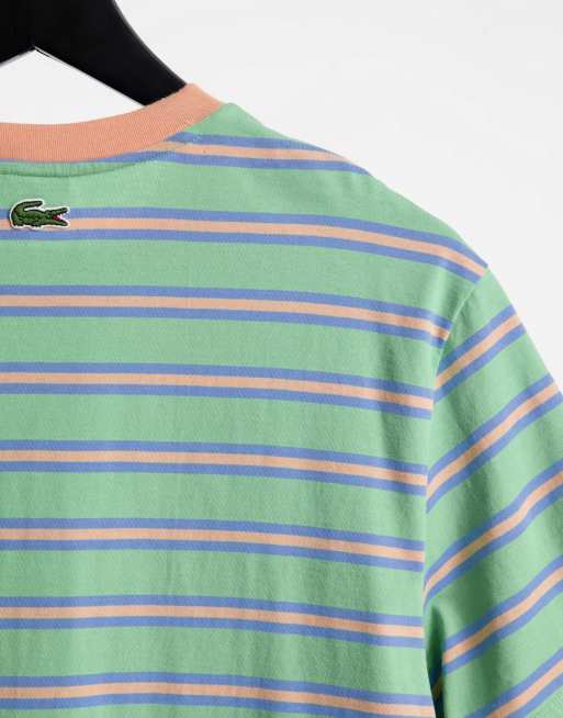 Lacoste T shirt ray logo en cursive Vert