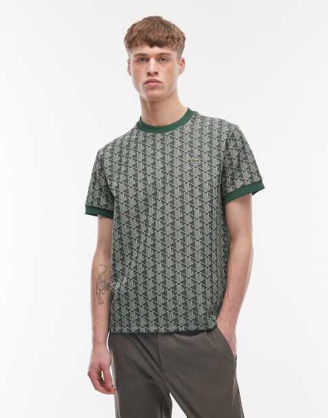 Lacoste - T-shirt verde con monogramma - view 1