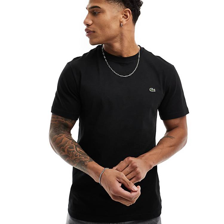 Lacoste t-shirt with croc in black | ASOS