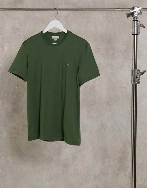 Lacoste t-shirt with croc in khaki