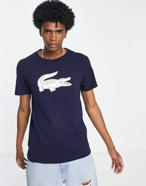 Tee shirt lacoste bleu marine new arrivals