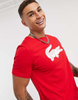 red lacoste t shirt