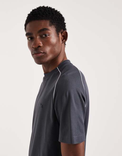 Lacoste t-shirt with piping detail in grey, 4 of 5