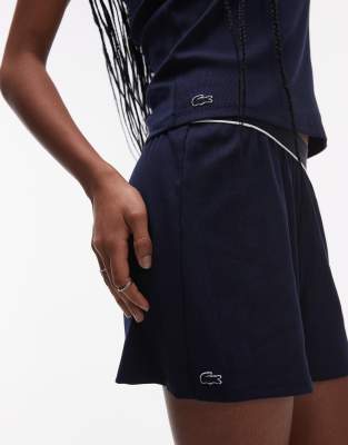 Lacoste Tank Top And Shorts Pajama Set In Navy