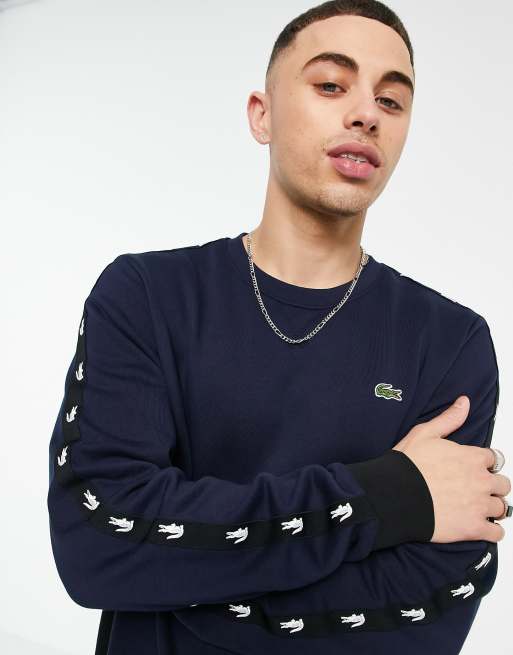 Pull Lacoste Crew Tape Homme