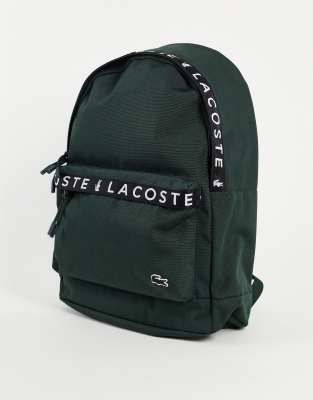 Sac a shop dos lacoste vert