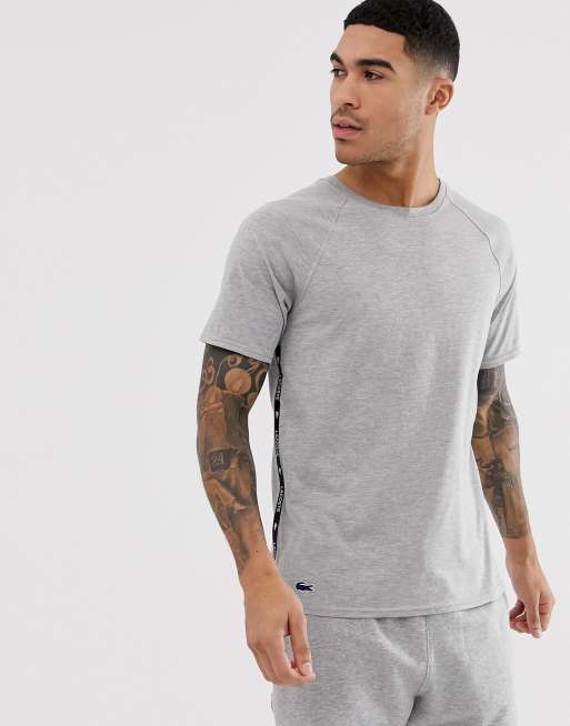 Lacoste taped lounge set in gray ASOS