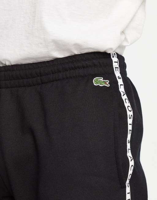 Lacoste track pants clearance black