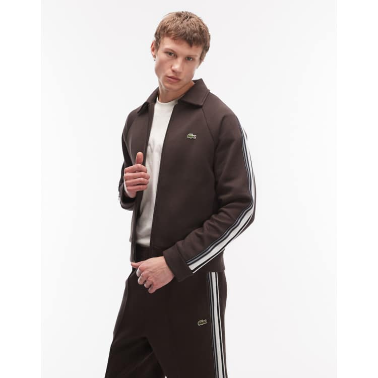Lacoste taping track jacket in brown (part of a set) | ASOS