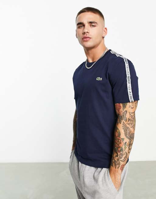 Tee shirt lacoste bleu marine new arrivals