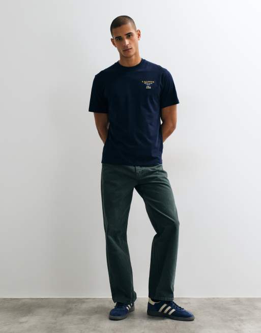 Lacoste tennis back graphic short sleeve t-shirt in navy, 5 of 5