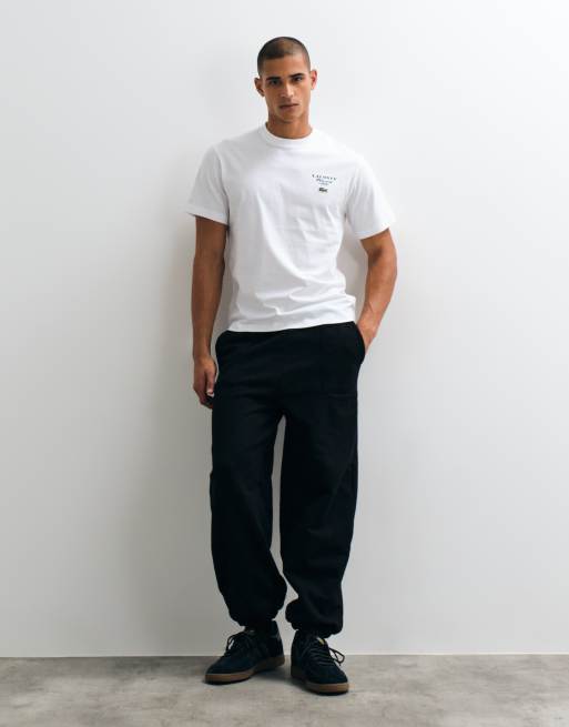 Lacoste tennis back graphic short sleeve t-shirt in white, 4 of 5