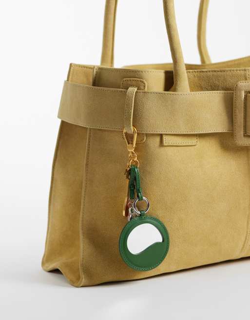 Lacoste tennis ball bag charm in green , 2 of 3