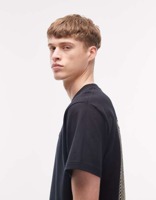 Lacoste tennis court back graphic t-shirt in black, 4 of 5