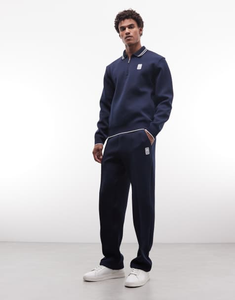 Lacoste Tennis Performance drawstring logo joggers in navy - view 1