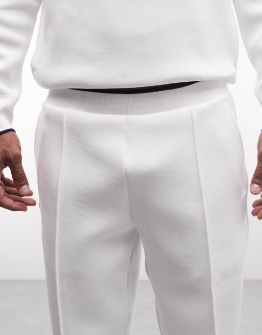 Lacoste Tennis Performance drawstring logo joggers in white, 4 of 5