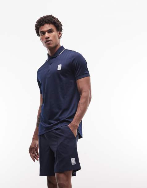 Lacoste Tennis Performance drawstring logo shorts in navy - view 1