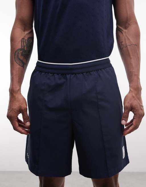 Lacoste Tennis Performance drawstring logo shorts in navy, 4 of 5