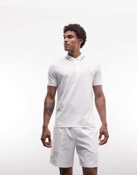 Lacoste Tennis Performance drawstring logo shorts in white - view 1