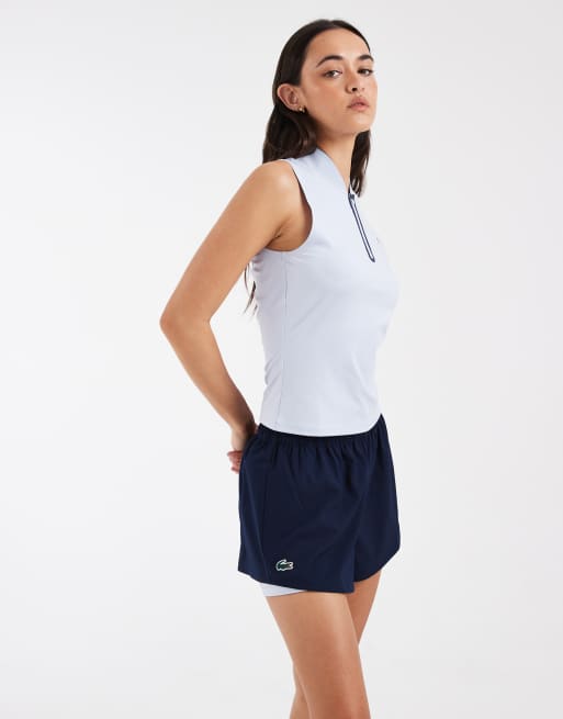 Lacoste Tennis Performance layered logo shorts in navy, 5 of 5