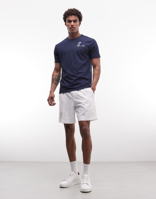 Lacoste – Tennis Performance Technical – Marinblå jersey med grafisk logga och tryck baktill, 2 av 5