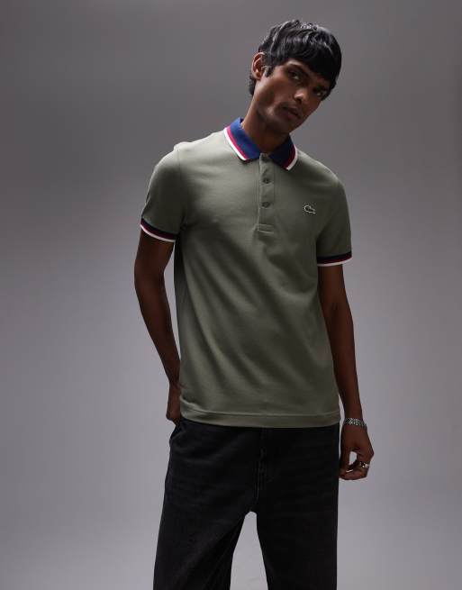 Lacoste tipped polo shirt hotsell