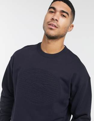 lacoste logo crew sweatshirt