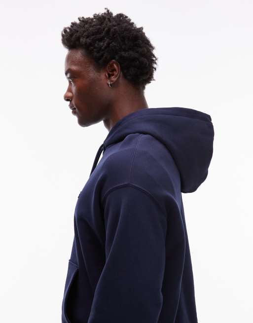 Lacoste tonal logo hoodie in navy, 4 of 5