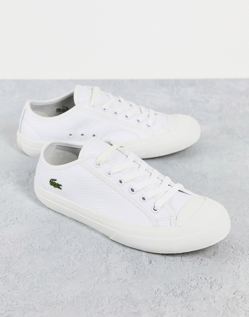 Lacoste - Topskill 0721 - Sneakers met veters van getrommeld leer in wit