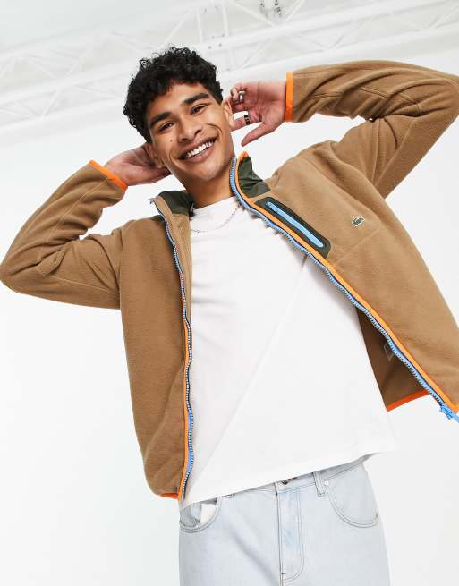 Beige lacoste shop jacket