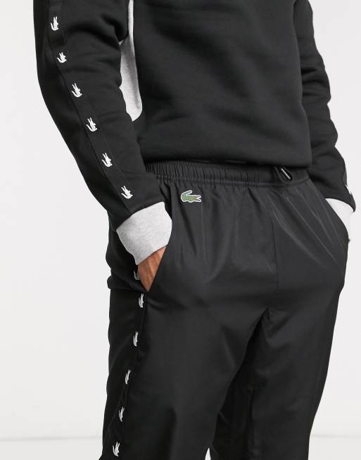 Black lacoste best sale track pants