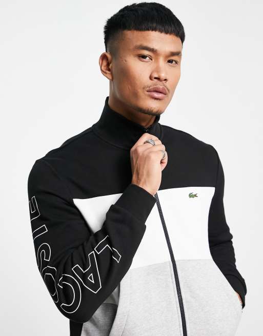 Lacoste on sale tracksuit black