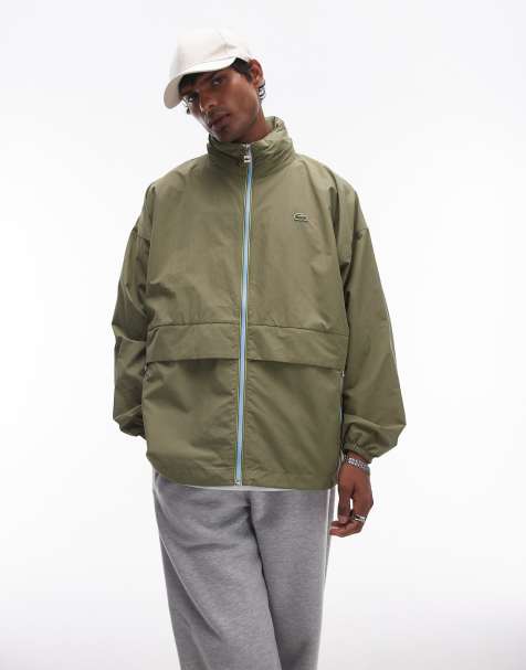 Lacoste – Trainingsjacke in Khaki mit Reißverschluss - view 1