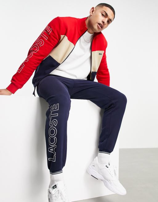 Lacoste best sale trainingspak rood