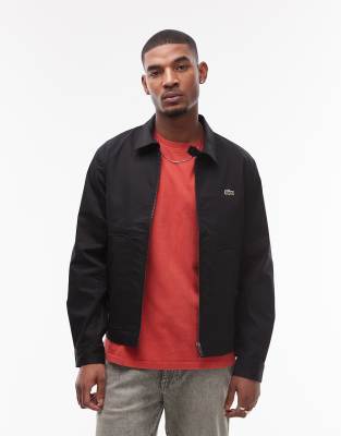Lacoste – Truckerjacke in Schwarz - view 1