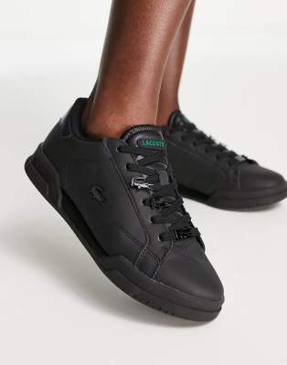 black lacoste sneakers