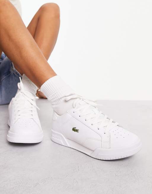 White sneakers deals for women lacoste