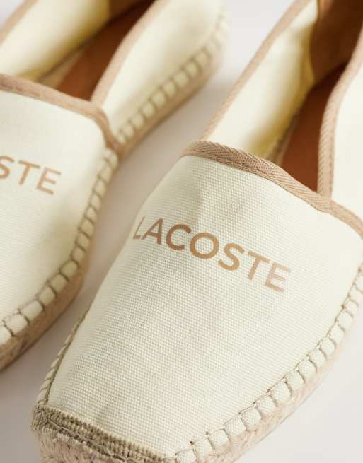 Lacoste – Uhabia – Espadrilles in Beige mit Logo, 2 von 4