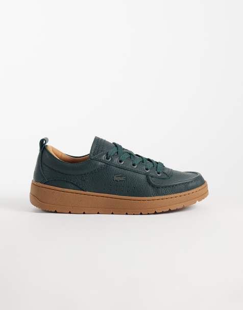 Lacoste umpire gumsole trainer in dark green - view 1