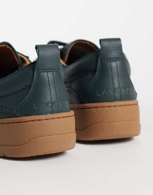 Lacoste umpire gumsole trainer in dark green, 4 of 5