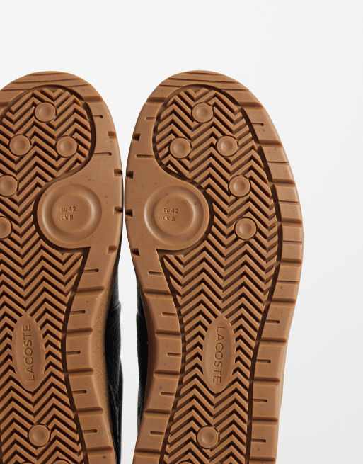 Lacoste umpire gumsole trainer in dark green, 5 of 5