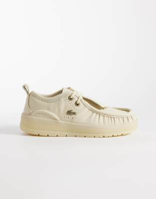  Umpire lace-up logo shoes in off white