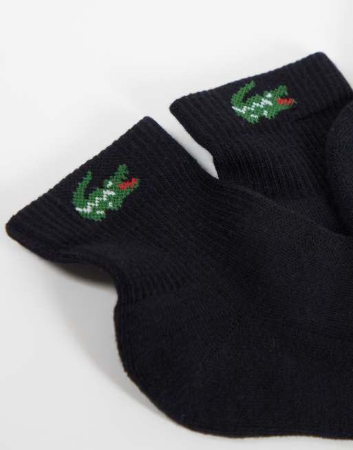 Lacoste unisex 6-pack długich skarpet sportowych z logo krokodyla w czerni, 2 z 3