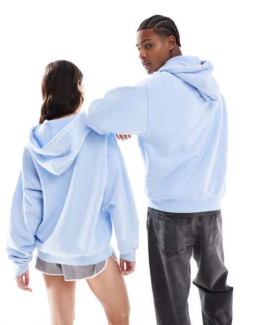 Lacoste Unisex – Blåtvättad hoodie i unisex-modell med dragkedja , 2 av 4