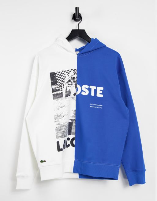 Sweatshirt à capuche lacoste live en molleton imprimé hot sale